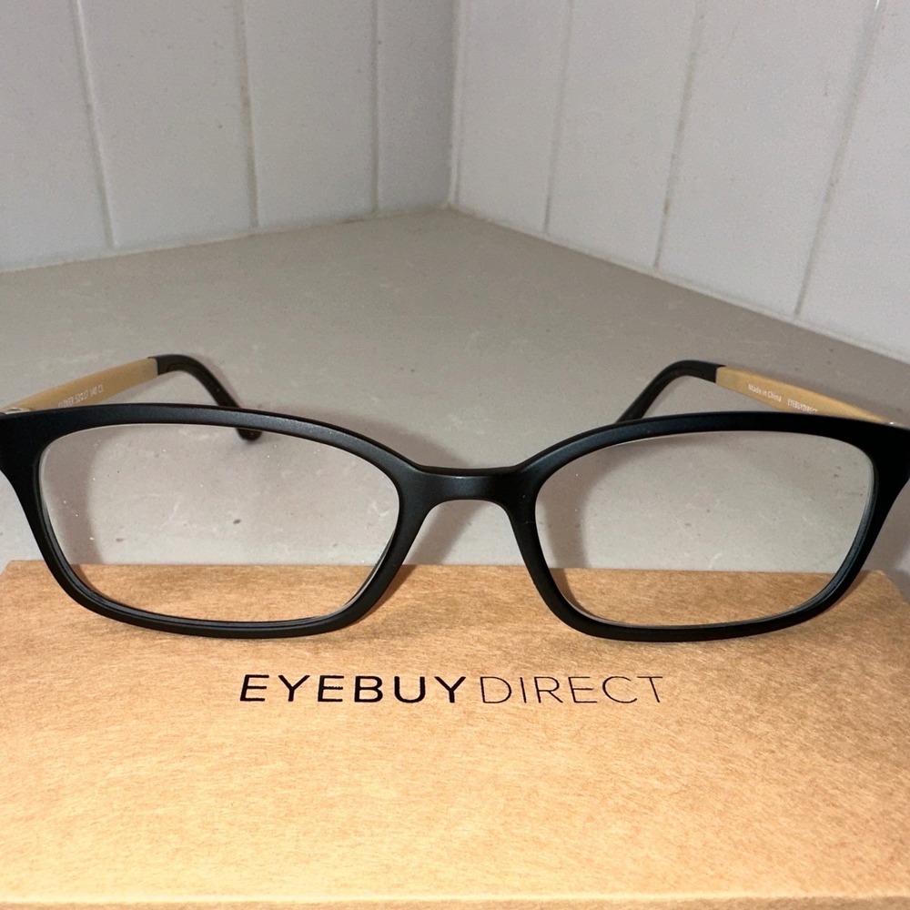 Eyebuydirect Clover Black Tan Frames Glasses New with Box Unisex‎ Full Rim